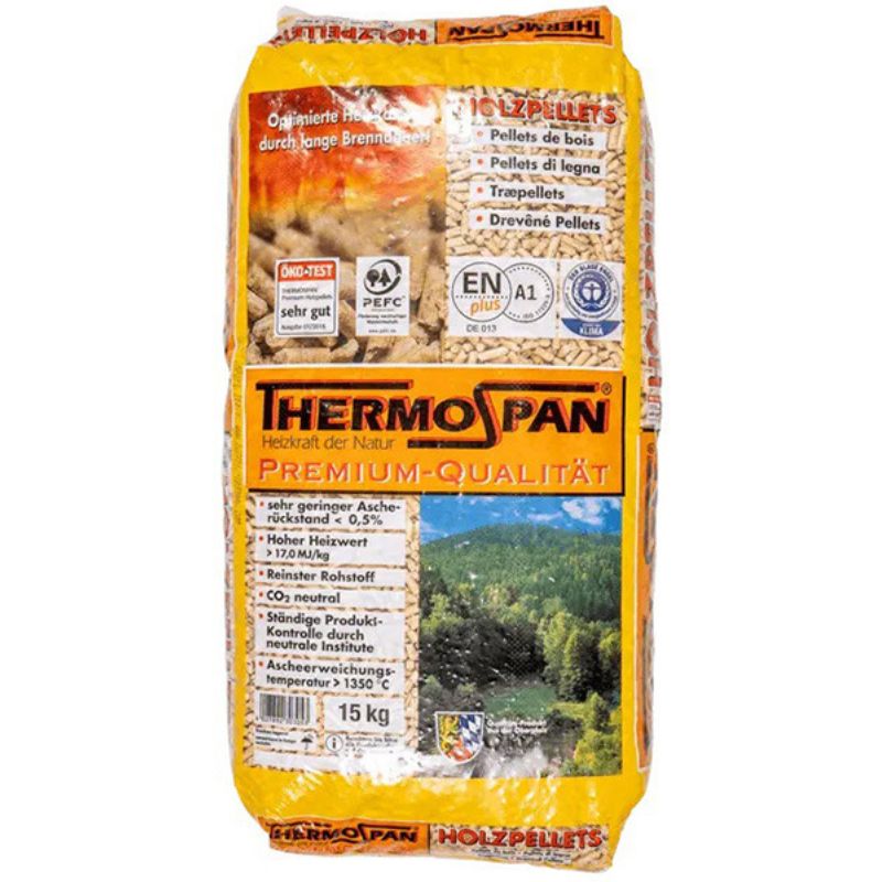 Sacco di pellet Thermospan in vendita da La Vecchia Fattoria